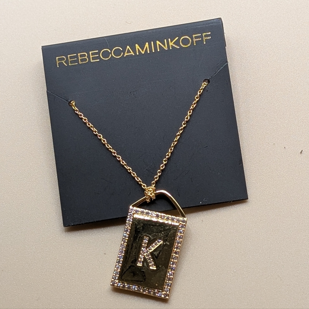 Rebecca Minkoff Gold Initial K Pendant Necklace